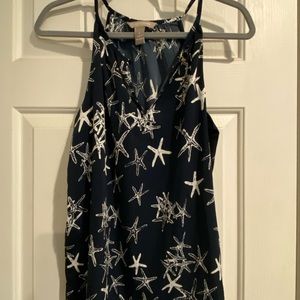 Navy with white starfish camisole